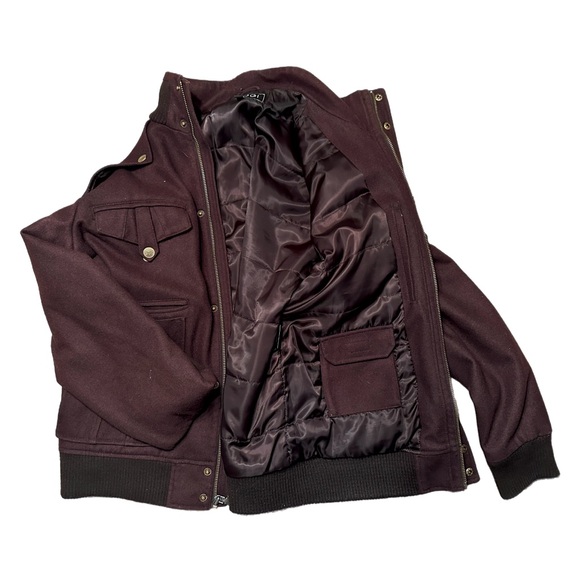 Coogi Wool Blend Brown Jacket Multi Pocket Full Zip Men’s Size XL - Picture 3 of 12